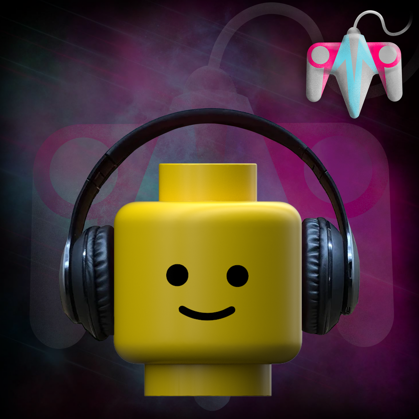 Block Head Headphone Holder (3D File)
