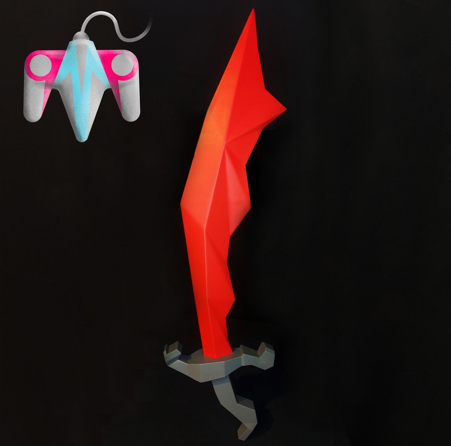 3D Printed Dragon Scimitar