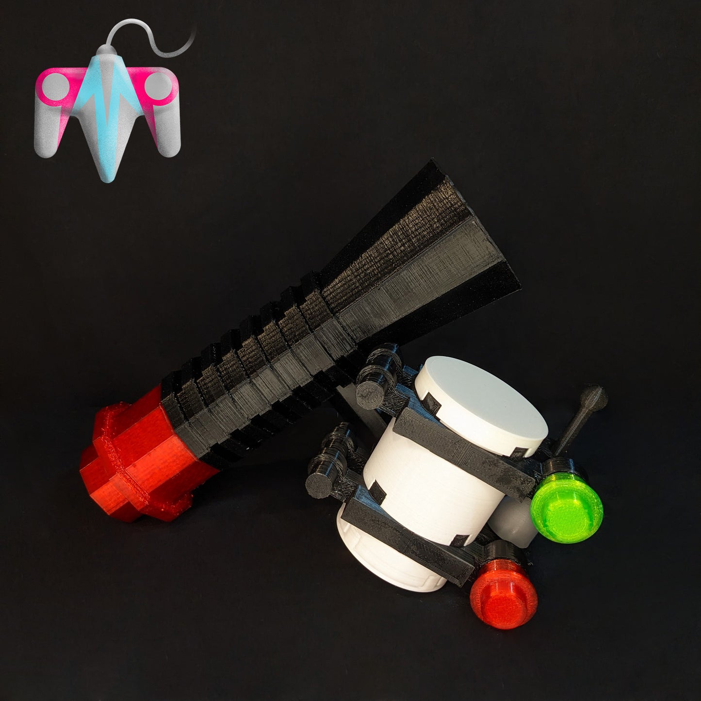 3D Printed Life Size LowPoly Megaphone Blaster (FREE SHIPPING)