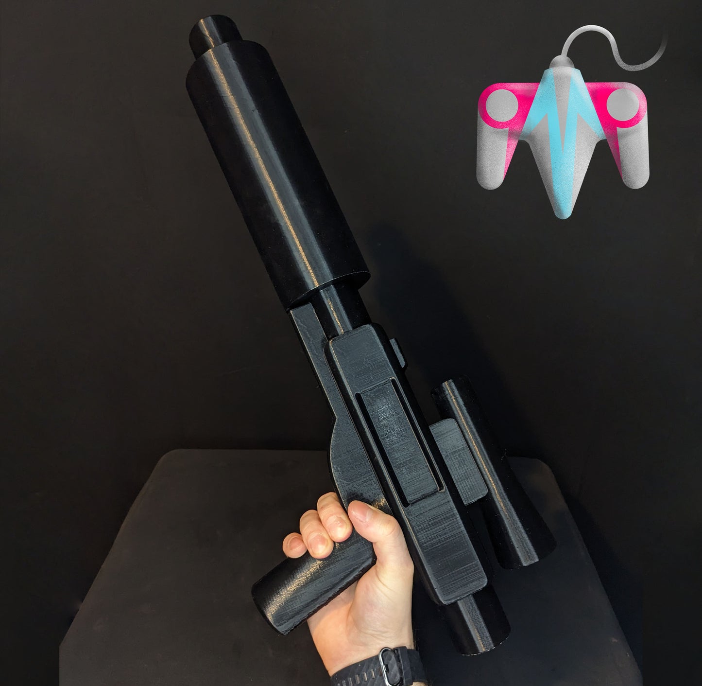 3D Printed Life Size Short Blaster with Barrel